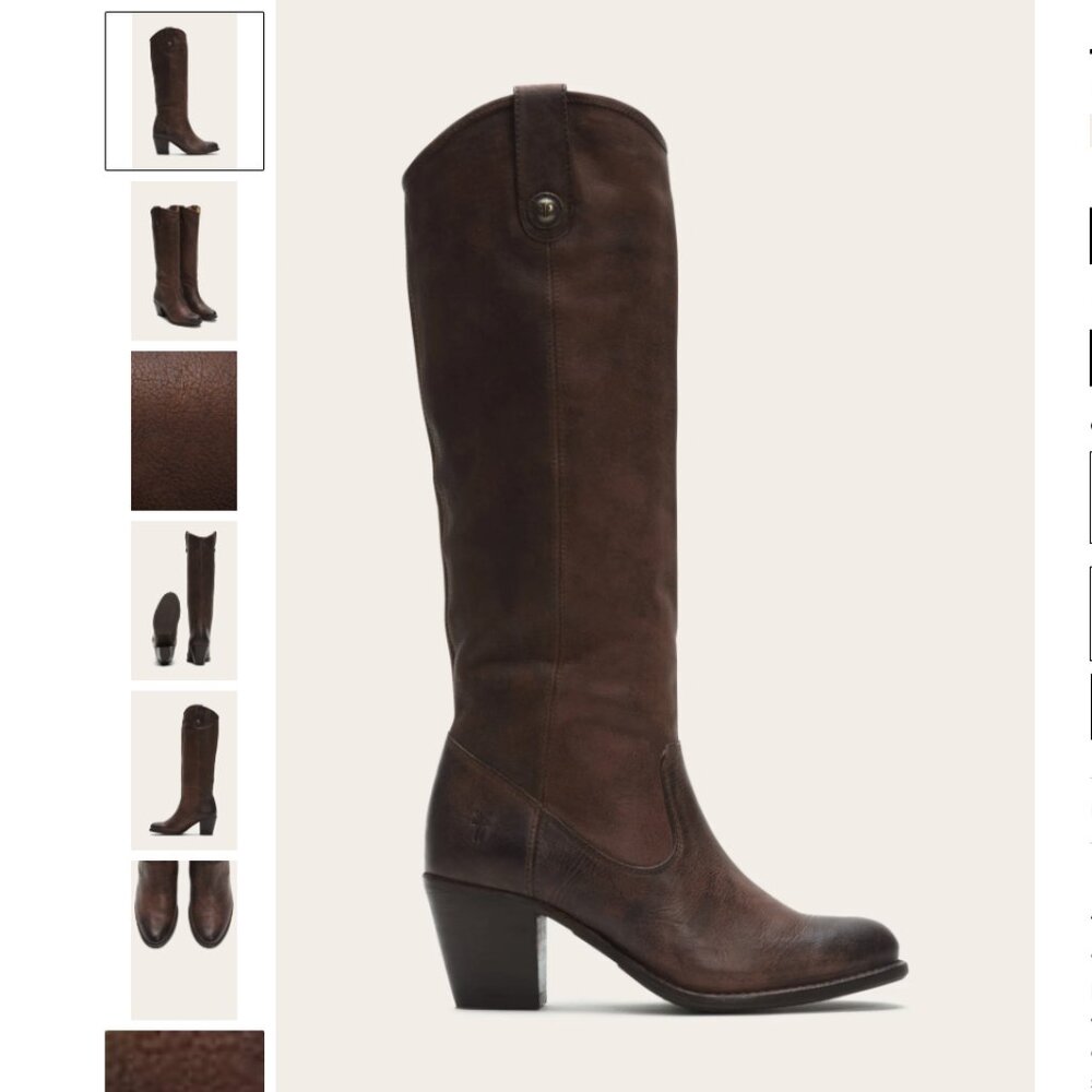 Frye Jackie Button in Dark Brown Size 8